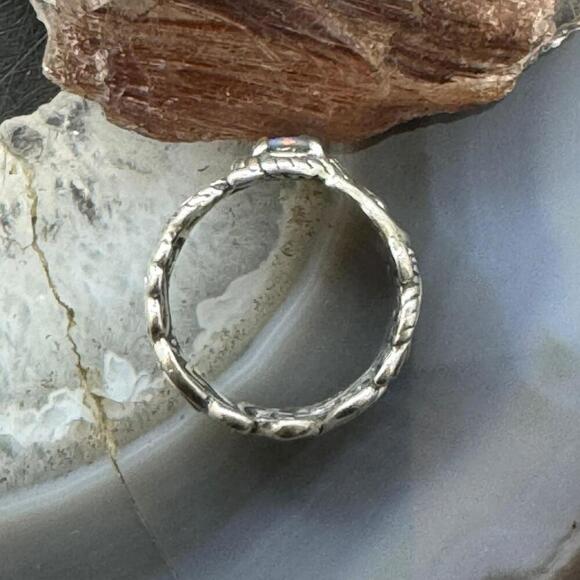 Carolyn Pollack Sterling Oval Opal Decorated Ring For Women with Size Variety - Picture 8 of 10